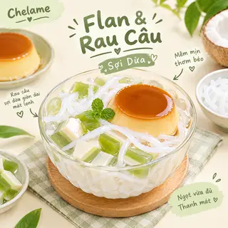 Hình ảnh Flan mix rau câu