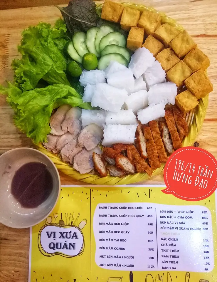 Hình ảnh bún đậu mắm tôm đầy đủ