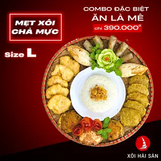 Hình ảnh Mẹt xôi chả mực giã tay Quảng Ninh đặc biệt - size L