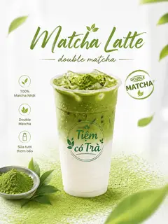 Hình ảnh Matcha sữa gấu double matcha Size L