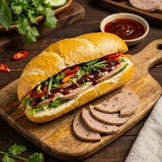 Hình ảnh Bánh Mì Chả Bò thập cẩm