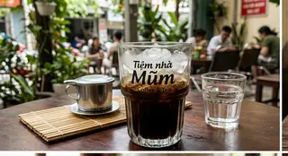 Hình ảnh cà phê đen đá- cà phê pha máy 100%