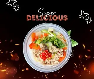 Hình ảnh Nui gạo trắng rau củ thịt bằm