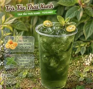 Hình ảnh trà tắc thái xanh