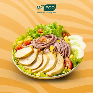 Hình ảnh Bún gạo lứt trộn gà nướng mật ong