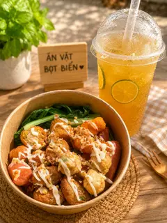 Hình ảnh Combo mì trộn thập cẩm + trà tắc