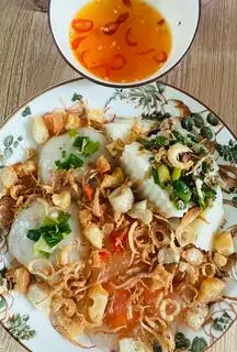 Hình ảnh combo 3 món mix chung -bánh bột lọc-bánh ít trần nhân tôm thịt-bánh đúc