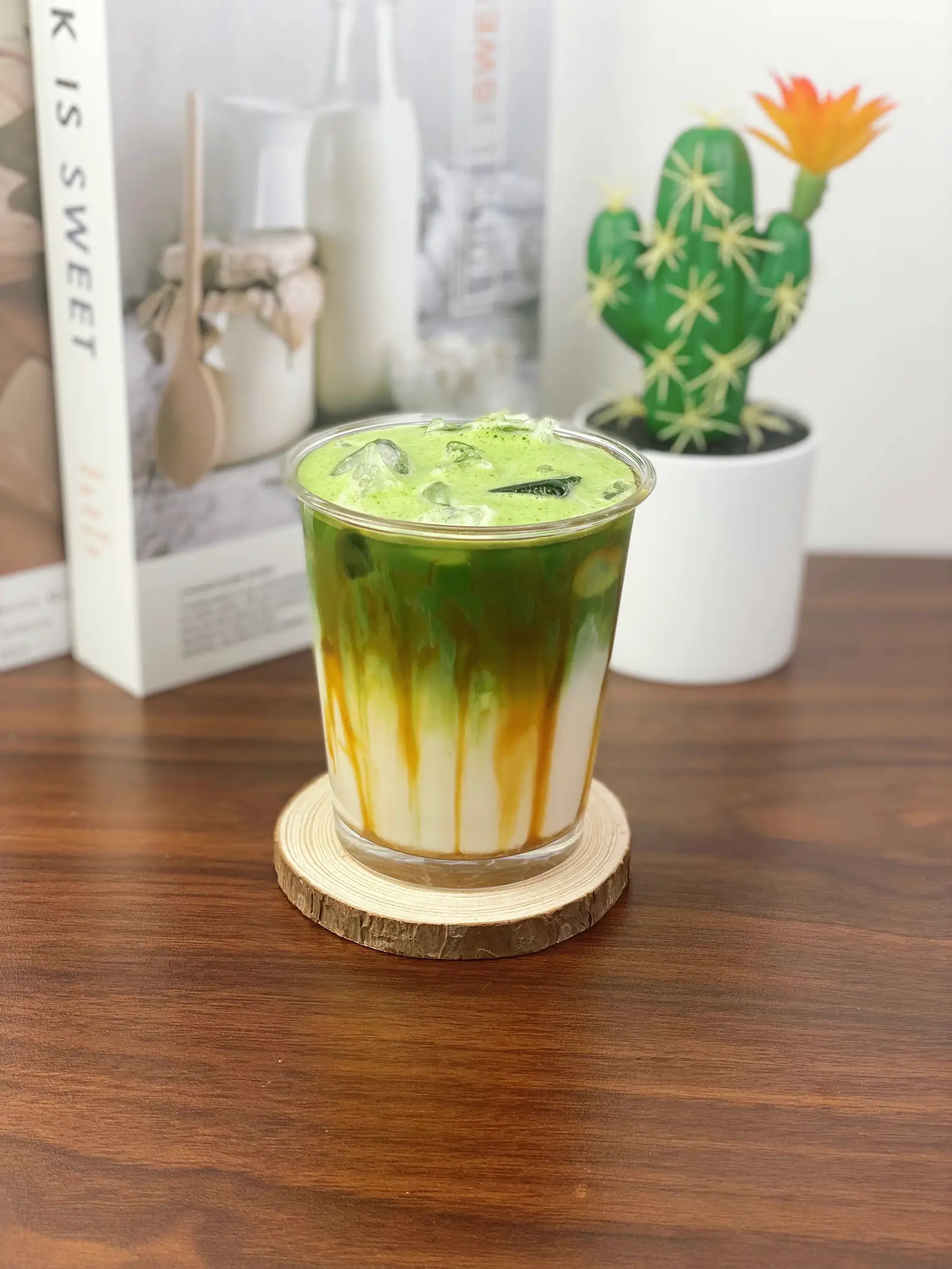 Hình ảnh Matcha latte caramel