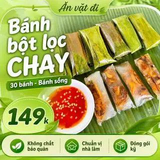 Hình ảnh Bánh bột lọc CHAY (30 bánh) - bánh Sống