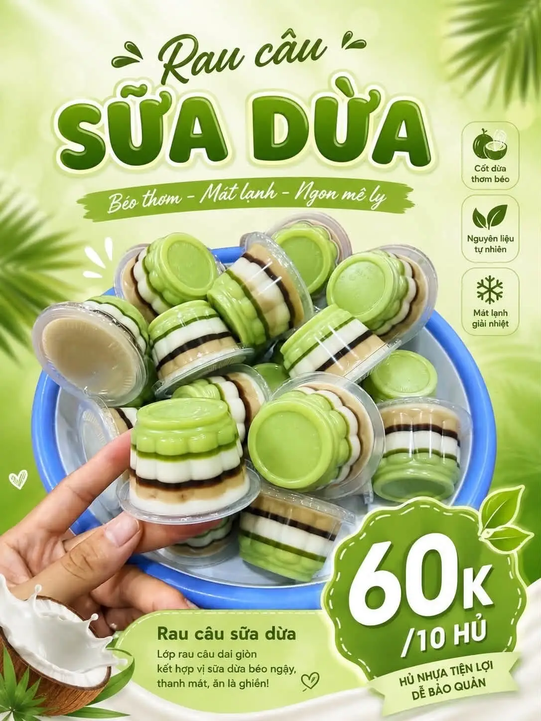 Hình ảnh Rau câu dừa sữa