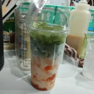 Hình ảnh Matcha latte đào L