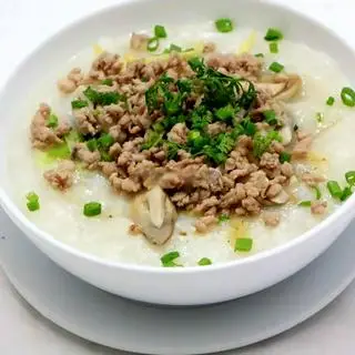 Hình ảnh Cháo thịt xay hành tía tô
