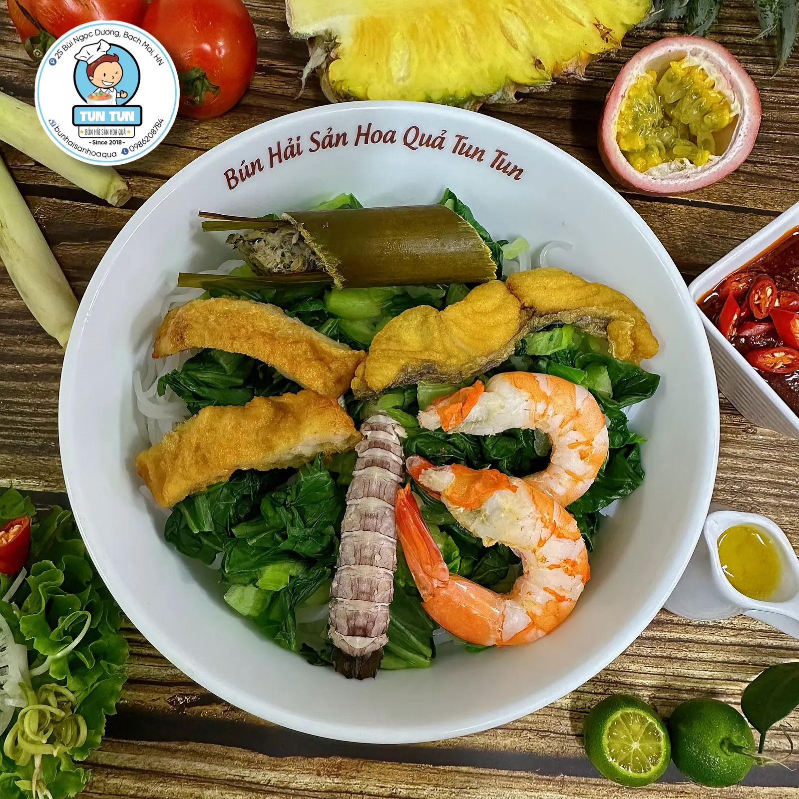 Hình ảnh Bún Hải Sản Hoa Quả Size L (Cỡ Lớn)