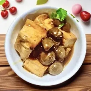 Hình ảnh Đậu hủ & nấm kho tiêu mix (Tofu & mushroom braised with pepper)