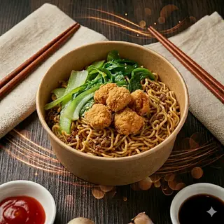 Hình ảnh Mì trộn Indomie Gà Viên Karaage
