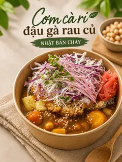 Hình ảnh Cơm đậu gà cari Nhật chay
