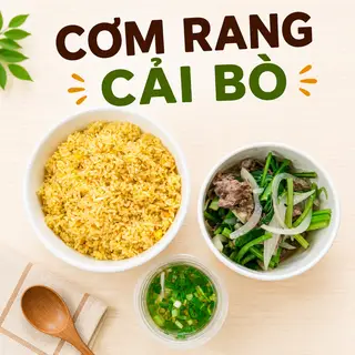 Hình ảnh Cơm rang cải bò - 1 trứng ốp