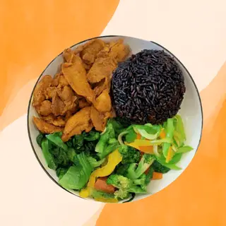Hình ảnh Cơm gạo lứt đen Điện Biên xá xíu