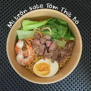 Hình ảnh Mì trộn sate Tôm Thịt Bò