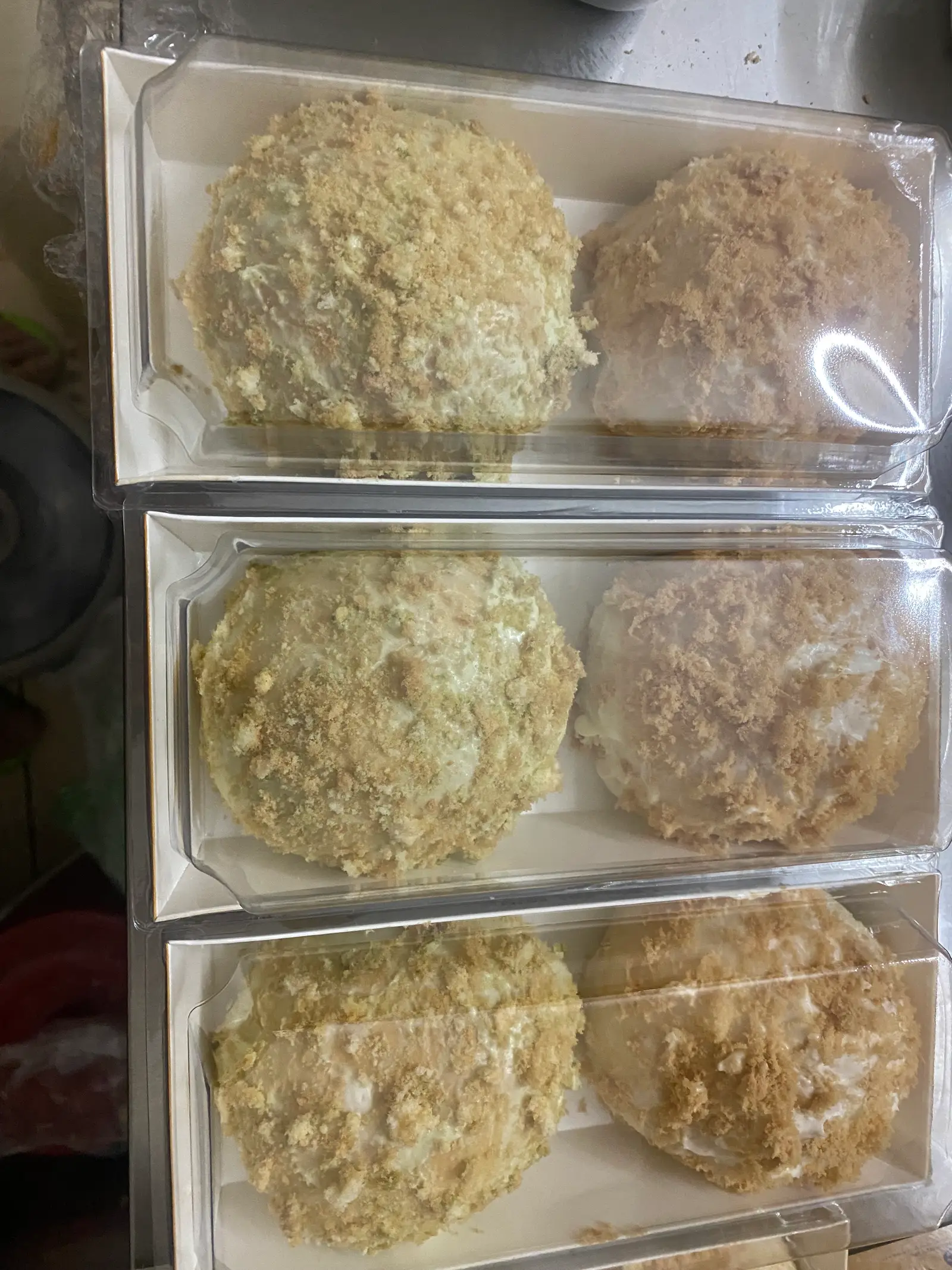 Hình ảnh bánh custart nhân trà xanh, vani