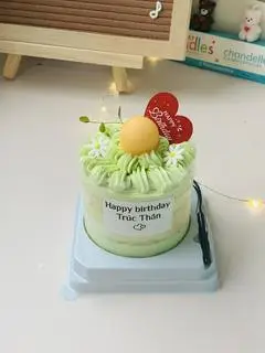 Hình ảnh Bánh kem sinh nhật mini vị sữa chua phô mai dưa lưới