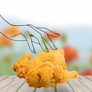 Hình ảnh Gà xé hoàng kim giòn - 1/2 con
