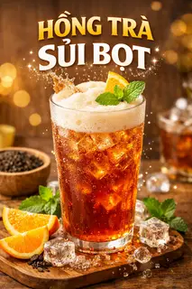 Hình ảnh Hồng Trà Sủi Bọt