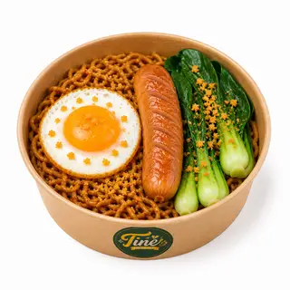 Hình ảnh Mì Trộn Trứng Xúc Xích