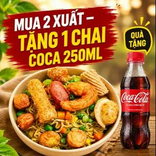 Hình ảnh Combo 2 Xuất Mì Thập Cẩm ( Mỗi Xuất 2 Gói Mì ) Tặng 1 Chai Coca