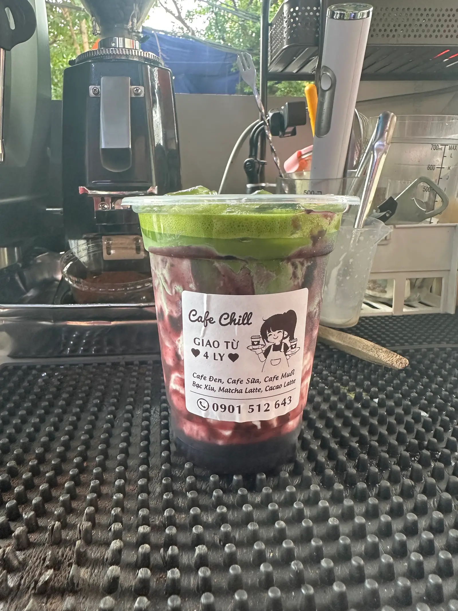 Hình ảnh matcha latte việt quất