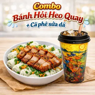 Hình ảnh Combo Bánh hỏi Heo quay + Cf sữa đá