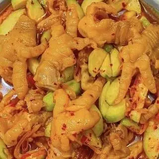Hình ảnh Chân gà rút xương xốt Thái mix xoài (to)