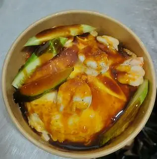 Hình ảnh cơm Tôm phủ trứng