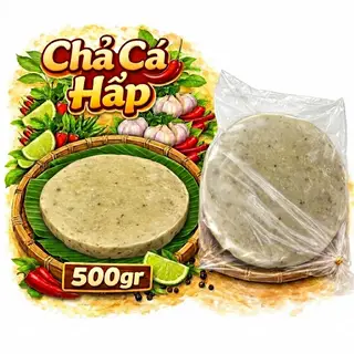 Hình ảnh (Bánh Hấp 500gr) Chả Cá Nha Trang Nguyên Chất