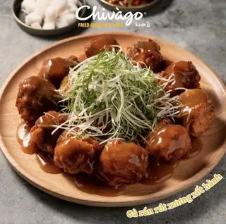 Hình ảnh Gà rán rút xương xốt Hành - 파닭 순살 치킨