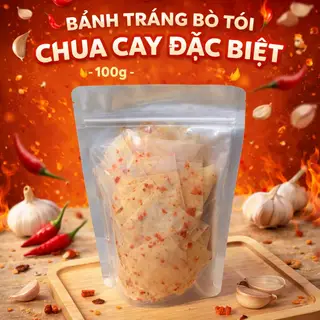 Hình ảnh (100gr) Bánh Tráng Bò Tỏi Chua Cay