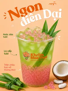 Hình ảnh Nước dừa lá nếp trân châu hạt nổ
