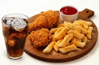 Hình ảnh COMBO 4 (2 miếng gà rán, tok lắc phô mai, pepsi)