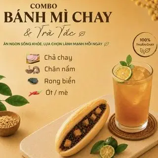 Hình ảnh Combo Bánh mì Chay và Trà Tắc