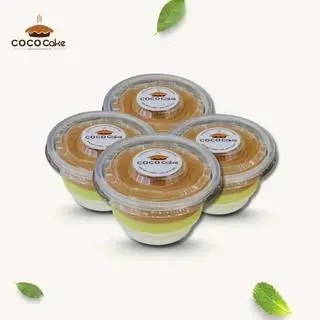 Hình ảnh Set 4 ly 200g rau câu cacao sữa dừa lá dứa