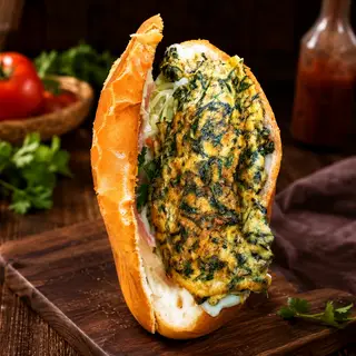 Hình ảnh Bánh Mỳ Trứng Ngải Cứu