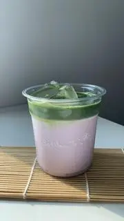 Hình ảnh Matcha ube latte ( khoai môn )