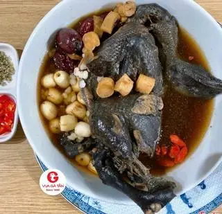 Hình ảnh Gà ác tiềm hạt sen - táo đỏ