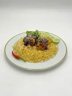 Hình ảnh Combo full topping Cơm gà teriyaki (gà, trứng, xúc xích, canh rong biển )