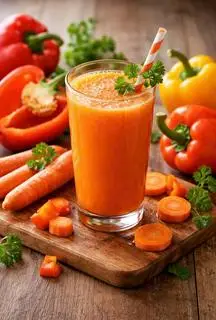 Hình ảnh cà rốt + ớt chuông 