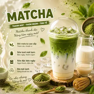 Hình ảnh Matcha latte (Sữa gấu)