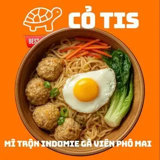 Hình ảnh Mì Trộn Indomie Gà Viên Phô Mai Trứng Lòng Đào 