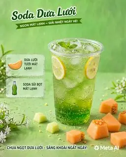 Hình ảnh Soda dưa lưới