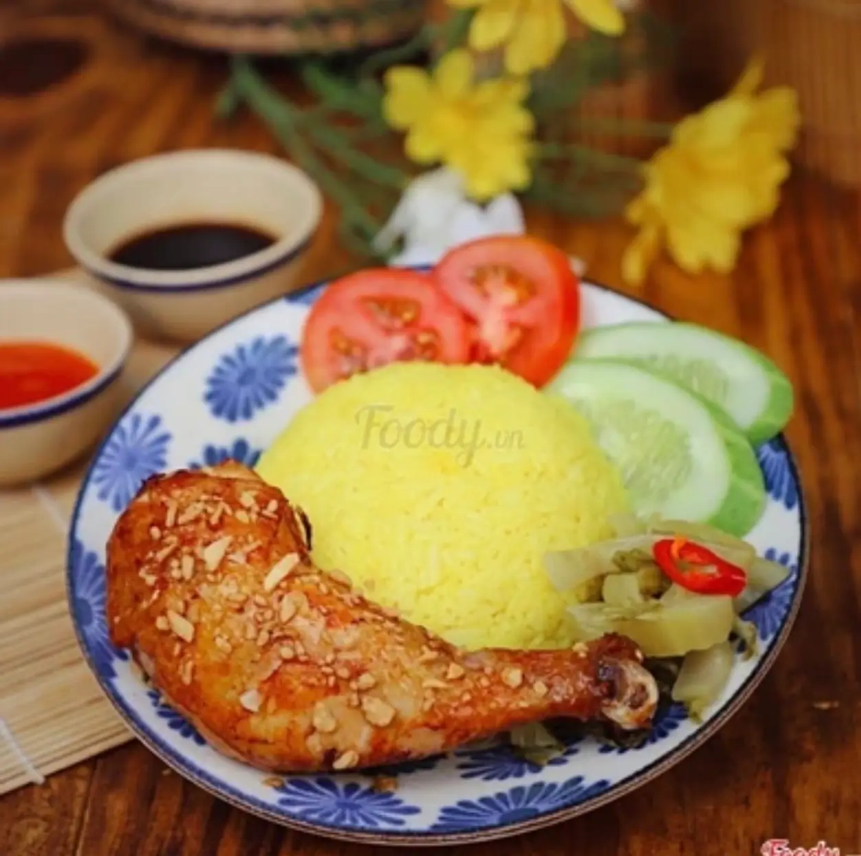 Hình ảnh Cơm gà mắm tỏi ( đùi ) 