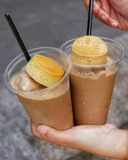 Hình ảnh Trà sữa bánh flan